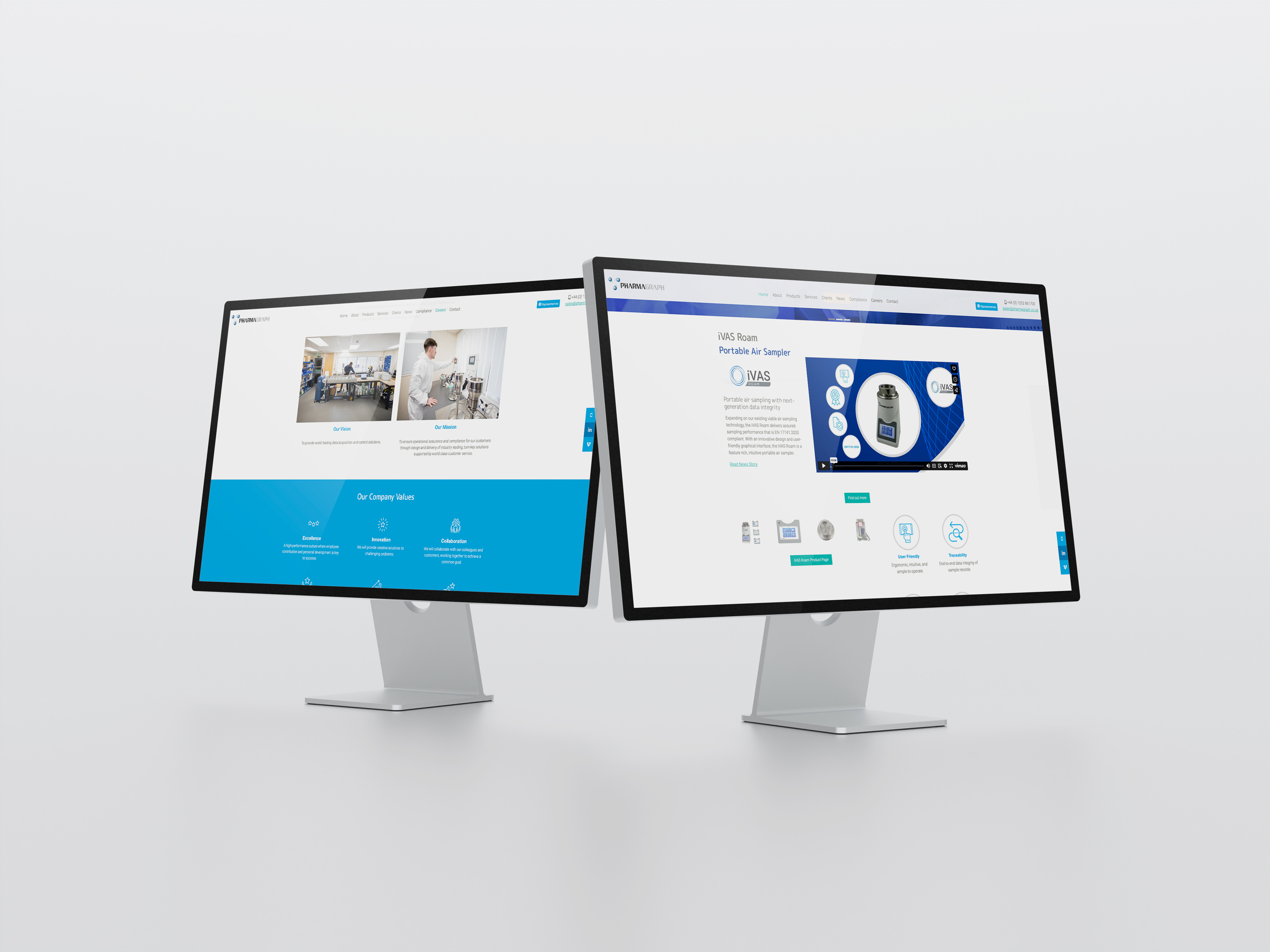 Pharmagraph website mockup